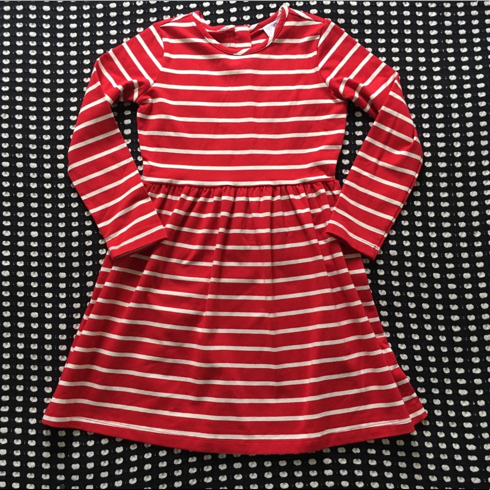 NWOT Hanna Andersson Elisabet Red Stripe Dress 120